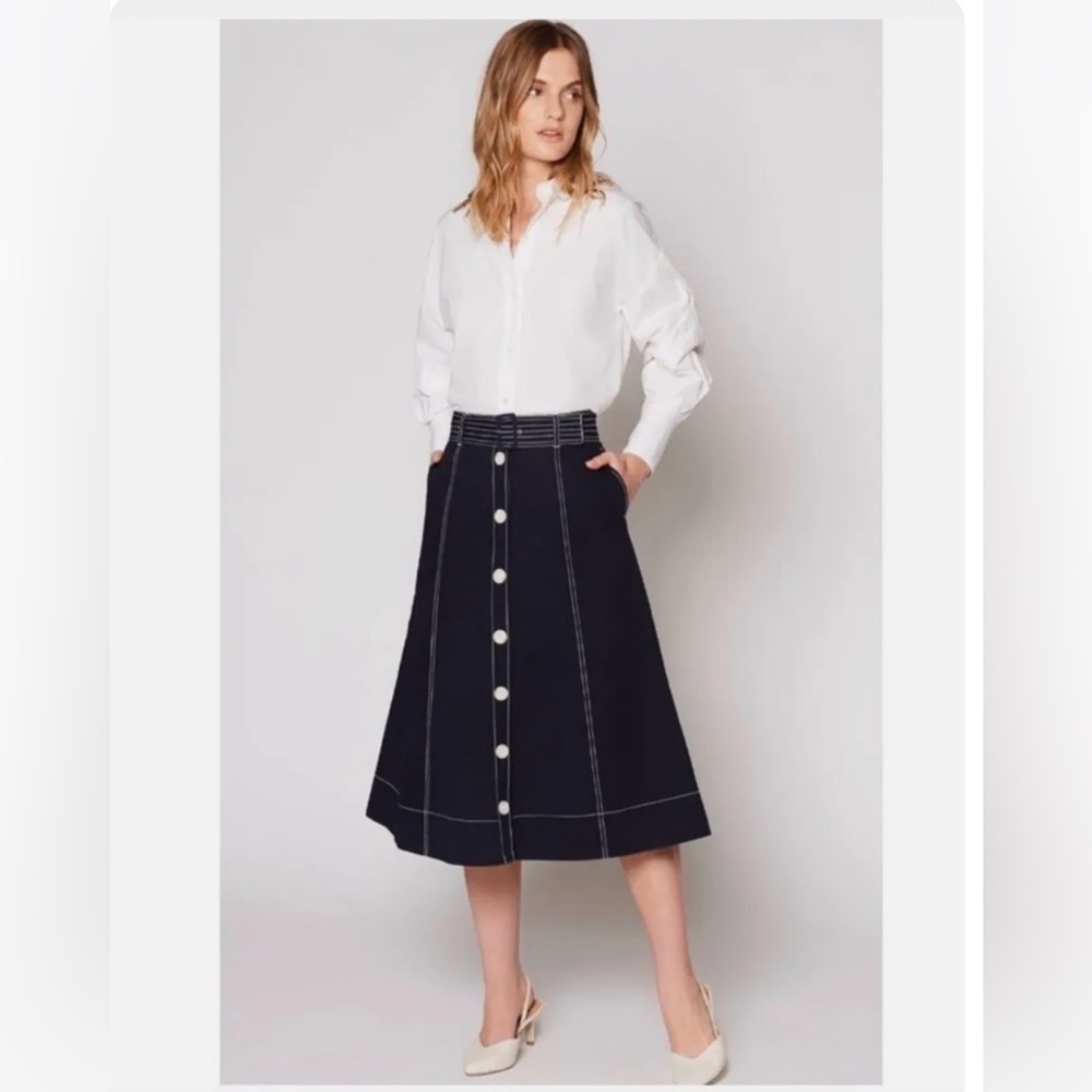 Joie Maylay Midi Skirt with Belt